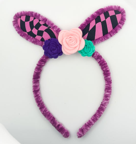 Purple Top Bow with Flowers